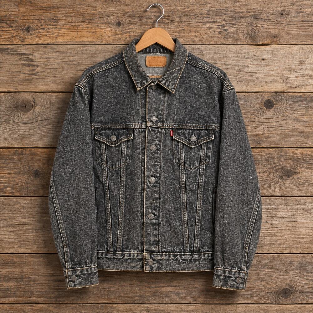 Levi’s 70507-4858 Black Vintage Trucker Jacket SZ L USA Made